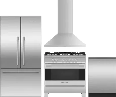 4 Piece Package Includes Refrigerator, Range, Hood And Dishwasher